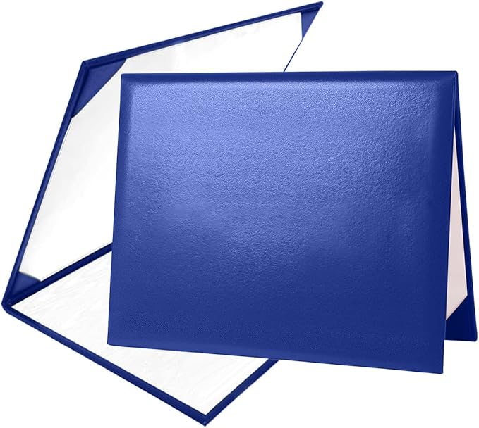 Diploma Cover 8.5” x11” Diploma Holder of Graduation Leatherette Padded Certificate（Tent Style),5-Pack
