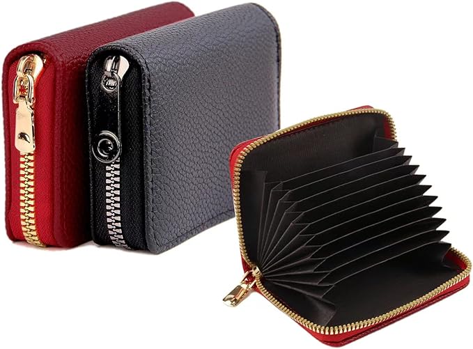 PRIVILLA 2 Pcs Credit Card Holder and business card holder，Sd Card Holder Each Has 26 Card Organizers, 2024 New Credit Card Holders book for Men and Women.