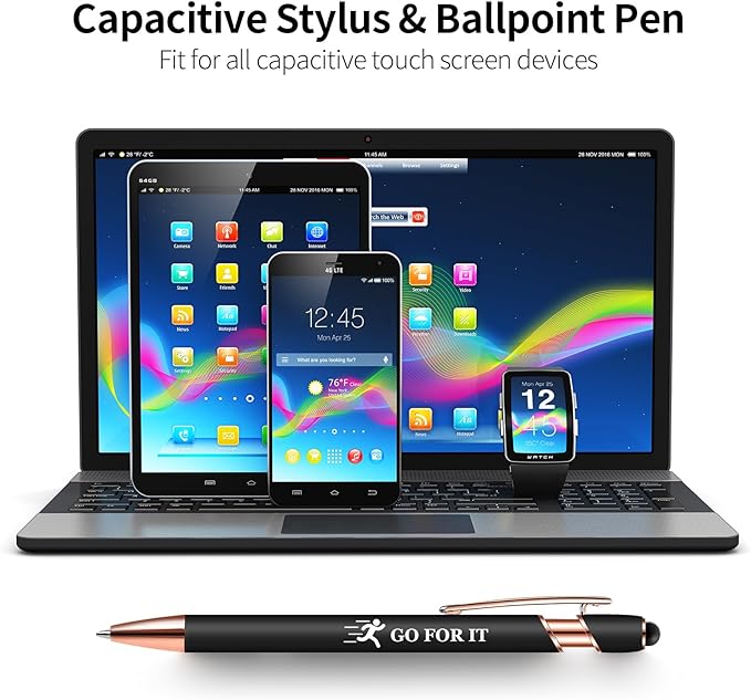 Vebermo 15 Pack Motivational Pen Set - Inspirational Quotes Retractable Ballpoint Pens for Office School Supplies, Encouragement Gifts for Women & Men, Multicolor