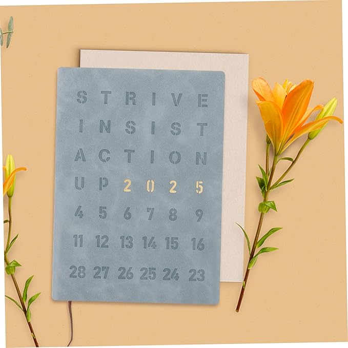 GALPADA Fitness Journal Notebook 2025 Delicate Planner Workout Tracking Sturdy Cover for Gym Enthusiasts Daily Training Planning