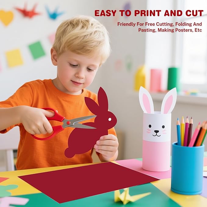 Cardstock 8.5 X 11, 40 Sheets Christmas Red Card Stock, 75lb/ 200gsm Copy Paper, Cardstock Printer Paper for Art, Drawing, Invitations, DIY Cards, Craft, Construction, School & Office Supplie