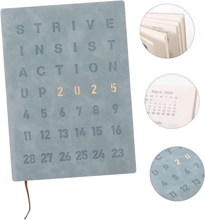 GALPADA Fitness Journal Notebook 2025 Delicate Planner Workout Tracking Sturdy Cover for Gym Enthusiasts Daily Training Planning