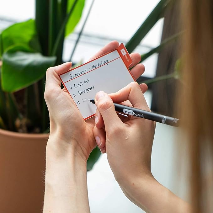 PATboard Scrum Board and Kanban Board - 16 Task Cards Medium - with nanocups® for Glass - Lime