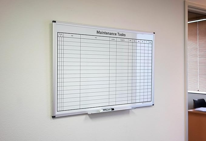Maintenance Tasks Whiteboard 36"x 24"
