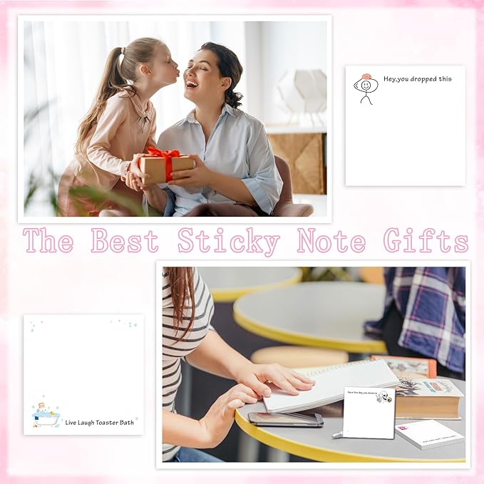 Lovarywow Funny Sticky Notes Gifts - 9 Pack Funny Sticky Notes 3x3 Inch Funny Office Gifts for Coworkers Everything is Fine Post Notes Work Gag Self-Stick Memo Pad Office School Supplies 450 Sheets