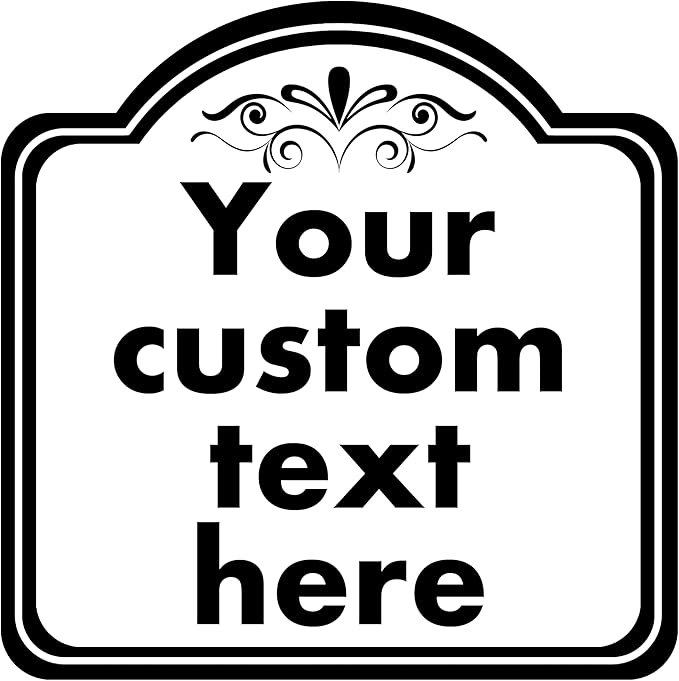 Custom Sign, Custom Indoor/Outdoor Decorative Sign，Aluminum Weatherproof Metal Sign Multiple Sizes, Customize for Office, Business, Workplace, office, Home, Delivery Signs, 10*10 Inch, White