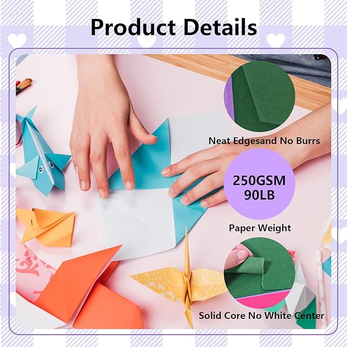 15 Sheets White Cardstock 12"x12",250gsm/90lb Heavyweight Cardstock Paper, Thick and Smooth Card Stock Perfect for Card Making, Scrapbooking and Crafts