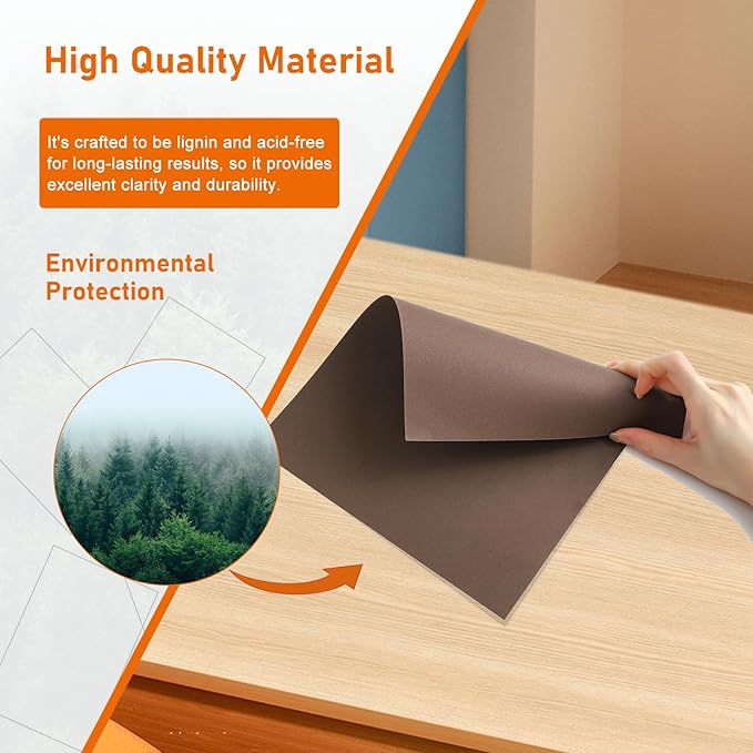 Guakicae 40 Sheets Coffee Color Cardstock 8.5 x 11 Craft Paper, 75lb Heavyweight Dark Brown Card Stock for DIY Cards Making, Wedding Invitations, School Crafting, Greeting Cards
