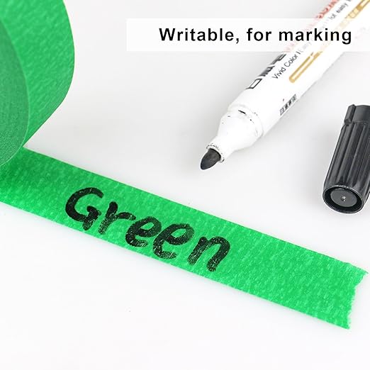 DOAY 3 Pack Green Painters Tape - Masking Tape 1 Inch Wide - Multi-Surface, Smart Adhesion, Indoor & Outdoor - 270FT Total - Paint Tape for DIY, Labeling, Art, Car, General Purpose (#3910)