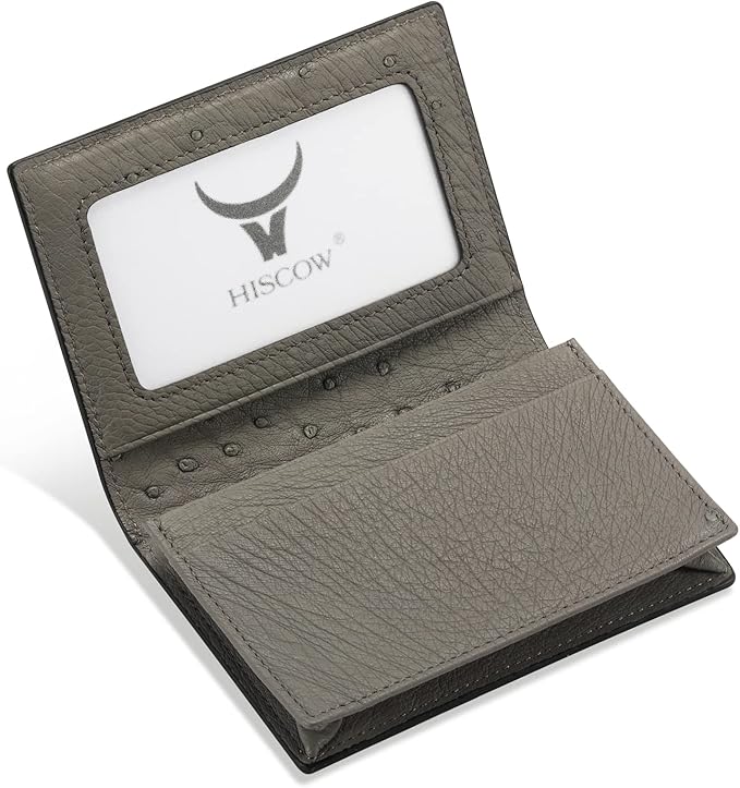 Leather Business Card Case Holder for Men & Women, Italian Calfskin