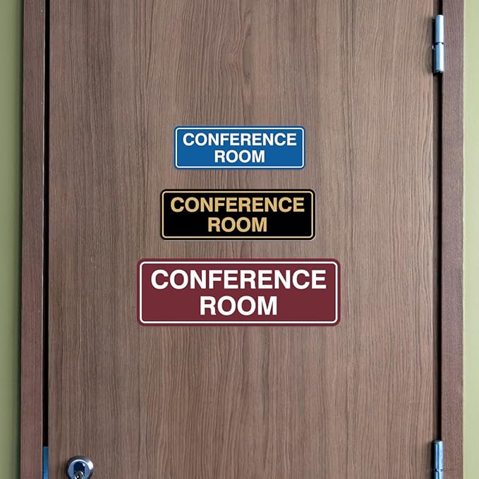 Standard Conference Room Sign - Silver - Large 10 Pack