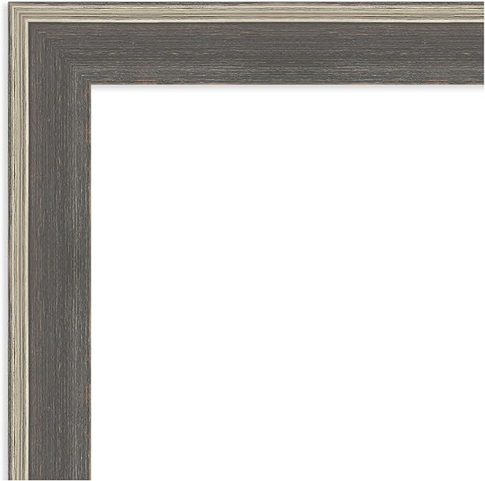 Amanti Art Grey Framed Magnetic Board 25x33 Medium Vision Board for use with Magnets, 100% Metal Sheet to Display Items as Office Decor or for Home Organization in mudroom, Kitchen or Kids Room
