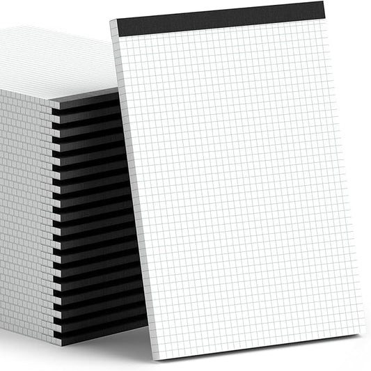 Zaviko Graph Paper Notebook 8.5 x 11, 36 Pack Grid Paper Notebook, 8-1/2" x 11" Graph Paper Pad, 4" x 4" Graph Ruled Drafting Paper, White 70 GSM Quad Ruled Blueprint Paper, 30 Sheets Note Pads