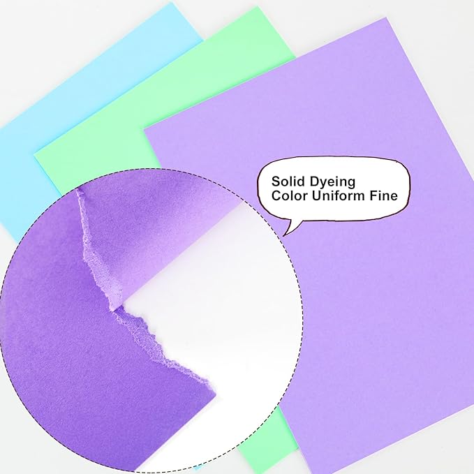 300 Sheets Colored Cardstock 8.5 "x 11", 65LB 180GSM Craft Bulk Construction Paper, 20 Assorted Colors Card Stock Paper for School & Office, Card Making Printer Scrapbook Decorations DIY Crafts