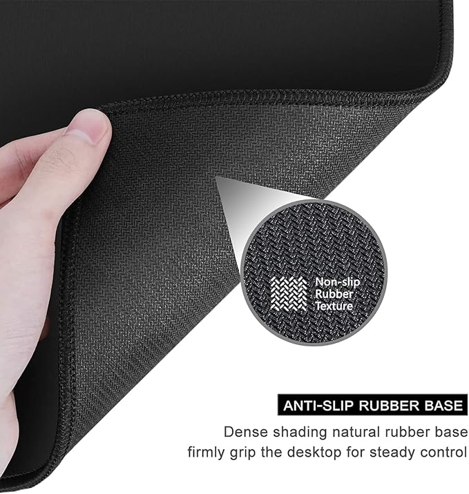 Auhoahsil Mouse Pad, 12 x 10 in Thick Rubber Premium-Textured Non-Slip Stitched Edges Waterproof Square Mouse Mat with Cute Pattern for Gaming Work Computer Office, Larger, Sad Girls