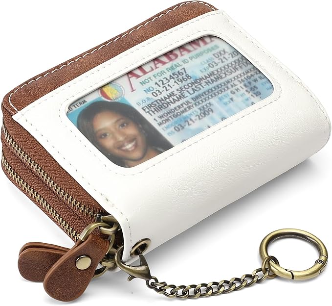GOIACII Small Genuine Leather Wallet for Women, RFID Blocking Credit Card Holder Wallet