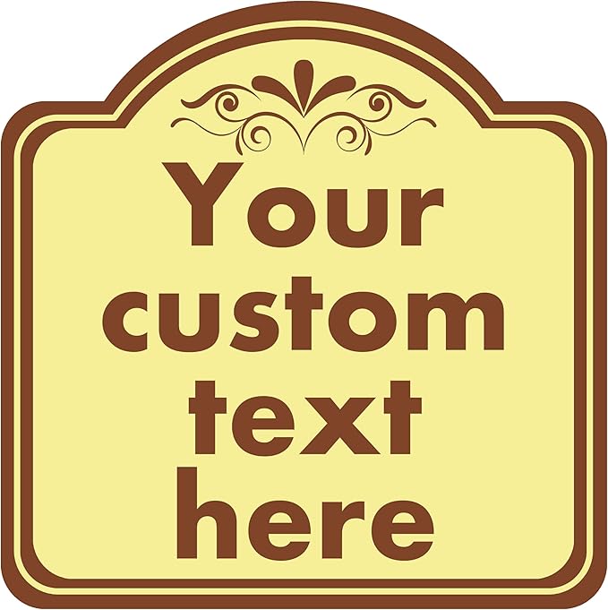 HK SIGNS Custom Weatherproof Sign, Aluminum, 10*10 Inch, Indoor & Outdoor, Office, Home, Business, Delivery
