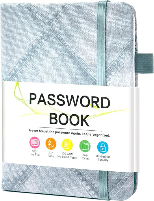 MOSA BEAR Password Keeper Book with Alphabetical Tabs，4.3"x5.7" Small Password Books for Seniors Password Notebook for Internet Website Address Log in Detail(NZQL)