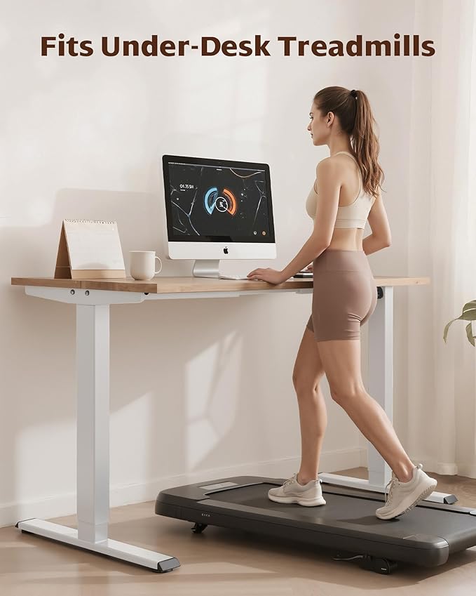 TOPSKY Dual Motor Electric Adjustable Standing for up to 70.8”x31.5” Table Tops, 225 lbs Weight Capacity, Computer Desk for Home and Office (White Frame only)