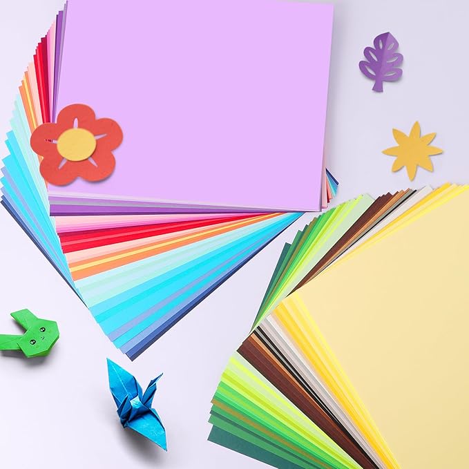 640 Sheets 8.5" X 11" Colored Cardstock, 80 Assorted Colors 180 GSM/65 LB Construction Paper Card Stock Printer Paper for Printing, Card Making, DIY Crafts, Kids School Supplies,Party Decorations