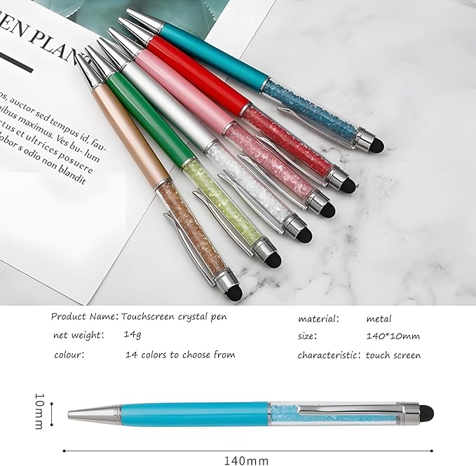 Yucold Customized Pens with Name/Logo - Touch Screen Stylus Ballpoint Pen, Perfect for Weddings, Business & Personalized Gifts (Wine red,50)