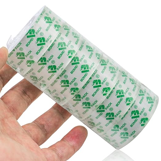 BOMEI PACK 36Rolls Crystal Clear Tape for Gift Wrapping, Transparent Tape Refills for Dispenser, Office Tape for Home and School, 3/4Inch x 1000 inch