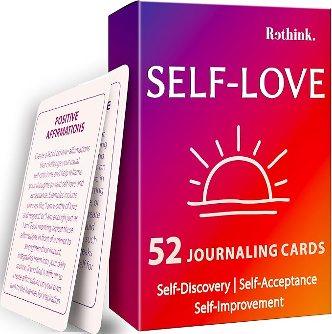 QUOKKA Self-Love: 52 Journaling Flashcards for Reflection, Self-Discovery, and Mindful Growth | Guided Prompts for Gratitude, Self-Acceptance, and Personal Empowerment | Gift for Women and Men