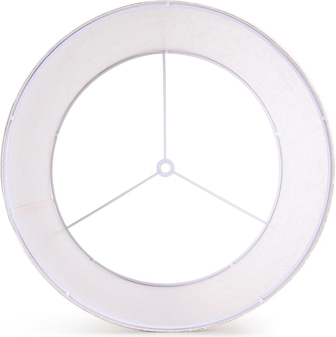 GO&SO Set of 2 Beige Drum Lamp Shades -11" Top x 13" Bottom x 10" High (Spider) -Oatmeal Linen Texture Lampshades for Table Lamps & Bedside Lamps -Farmhouse Style Replacement Lamp Shade -Easy Assembly