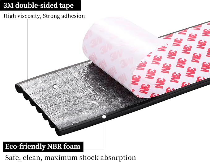 VOCOMO Corner Protector for Baby, Widen Edge Protector with Adhesive Backing, Baby Proofing Edge Corner Protectors Self Adhesive Furniture Corner Guard Bumper for Table, Desk, Fireplace (Black, 6.6ft)