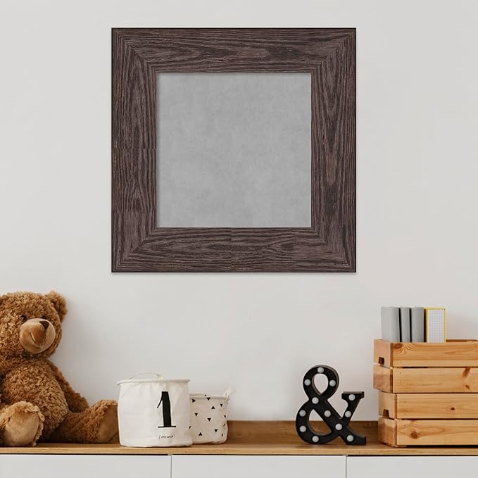 Amanti Art Black Framed Magnetic Board 18x18 X-Small Vision Board for use with Magnets, 100% Metal Sheet to Display Items as Office Decor or for Home Organization in mudroom, Kitchen or Kids Room