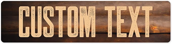 Custom Sign, Custom Street Sign, 11 Font Colors, 13 Font Styles, 4 Hole Options, 22 Sizes, 3x12 Inches, Rust Free DiBound, Fade Resistant, Made in USA by My Sign Center (Vintage Wood)