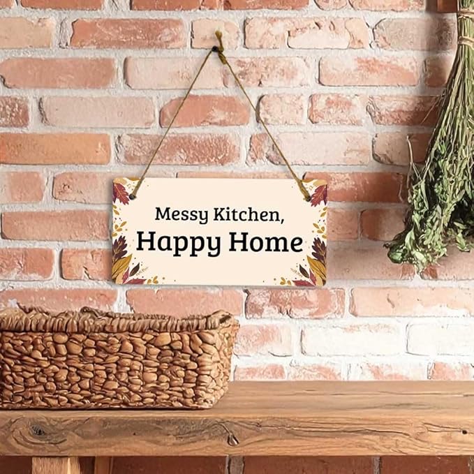 Signs ByLITA Autumn Leaves Personalized Hanging Wall or Door Sign (5 x 10") | Custom Signage for Your Home & Business