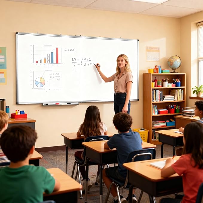 60x36 Inch Large Magnetic Dry Erase Whiteboard for Wall - Premium Aluminum Frame, Heavy Duty Office Home School White Board with Marker & Eraser (Easy Install, Durable Surface)