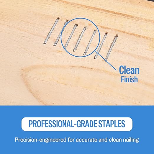 meite 21 Gauge 1/2-inch Crown Upholstery Staples, 304 Stainless Steel with 1/2-inch Leg Length, Heavy Duty Staples for Staple Gun MT8016 (10,000 Counts)