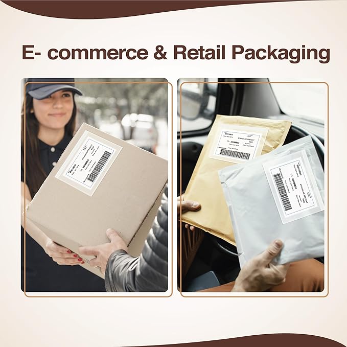 6x10 Packing Slip Pouches 300 Pack- Strong Adhesive Back for Secure Package Labelling, Protects Documents - Packing List Envelopes for Mailing and Packaging -WaterProof and Durable