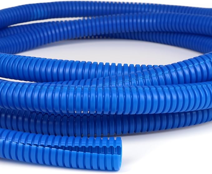Split Wire Loom Tubing, 10,25ft Cord Protectors from Pets No Chew, Flexible Wire Covers Cord Protectors, Protective Split Cable Sleeve for Automotive Home Industrial Wires(Blue, 0.51inch-10ft)