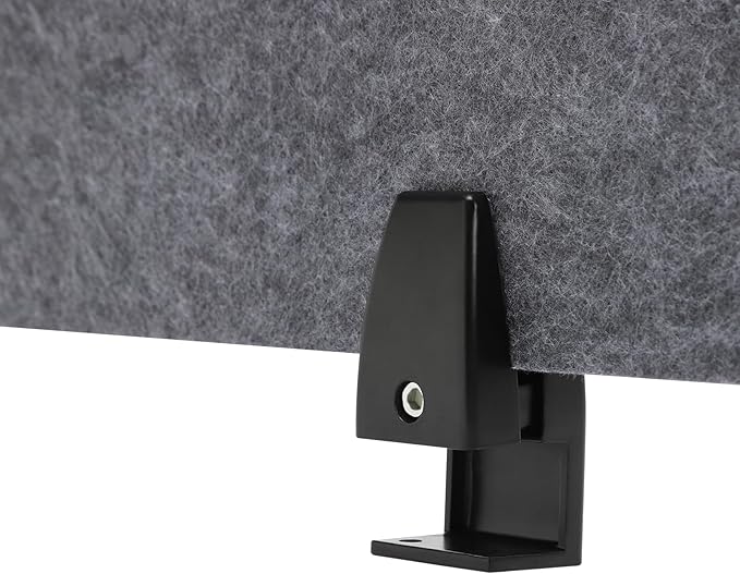 ReFocus Raw Clamp-On Acoustic Desk Divider Mounted Privacy Panel Set – Reduce Noise & Visual Distractions for Office, Study (Anthracite Gray, 4× Panels (20.9"×16"))