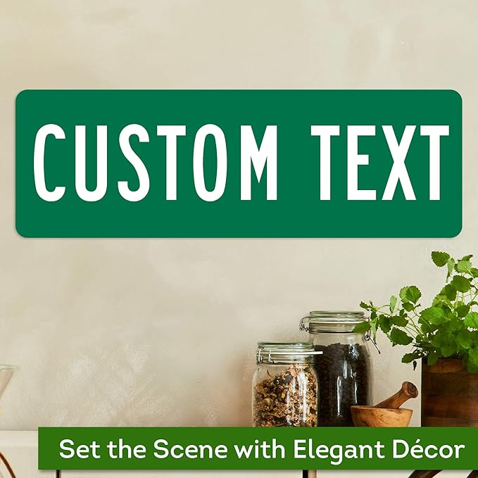 Custom Street Sign, Road Sign, Address Sign, 8 Colors, Reflective Option, Mounting Options, 6x18 Inch, Thick Rust-Free AlumaBond, USA Made by My Sign Center, (Classic)…