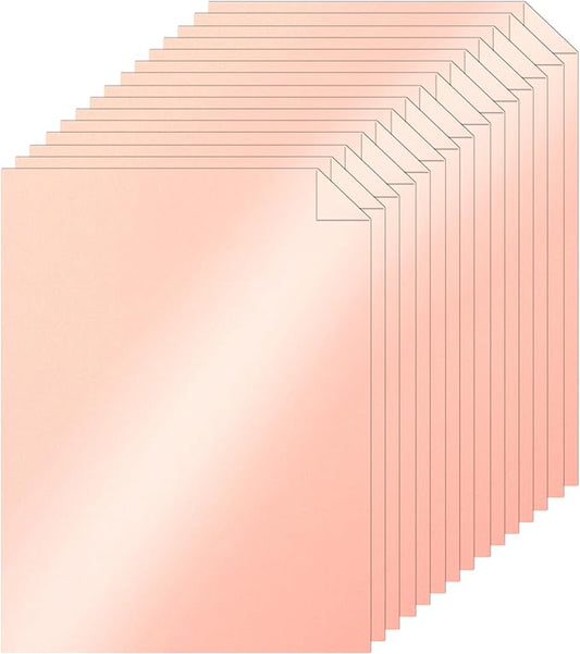 Silunkia 100 Sheets Pink Shimmer Cardstock 8.5 x 11 Crafts Paper, 200gsm/75lb Glossy Paper Card Stock for DIY Cards Making, Valentine's Day Cards, Wedding Invitations, Menus