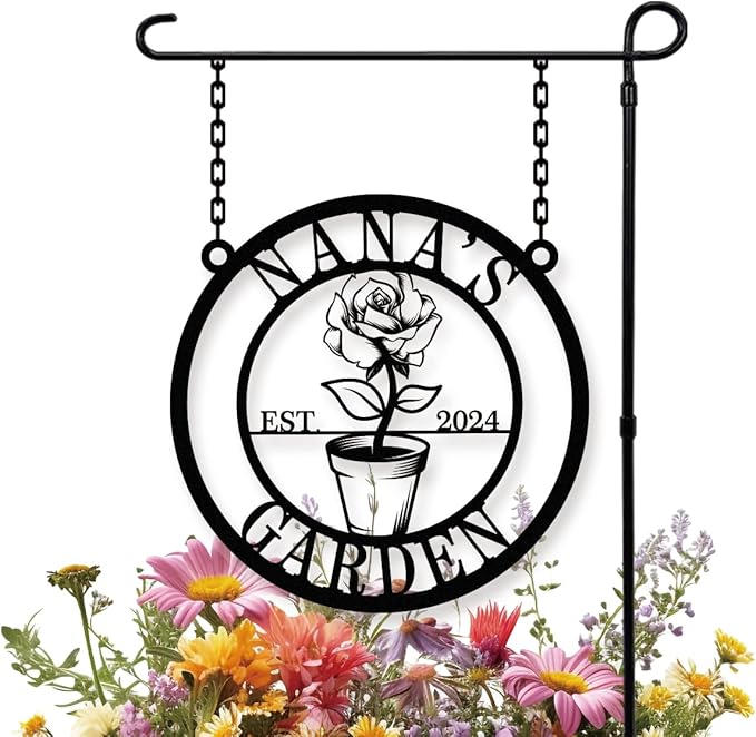 Personalized Garden Signs for Outdoors Custom Garden Sign Funny Garden Signs Grandmas Garden Sign Vegetable Garden Sign Garden Decor for Outside Garden Signs Decorative Outdoor