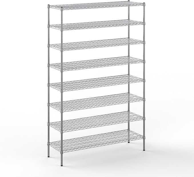 Regal Altair 18" Deep x 54" Wide x 86" Height Wire Shelving Kit | 8-Tier | NSF Commercial Storage Rack Unit