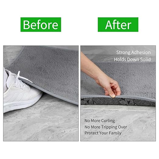 MILEQEE Double-Sided Mesh Carpet Tape Heavy Duty, 2.4in x 66FT (20m), Large Durable Duct Cloth Tape, High Stickiness Strong 2 Sided Tape for Rugs, Removable Multipurpose Tape, Easy Tear