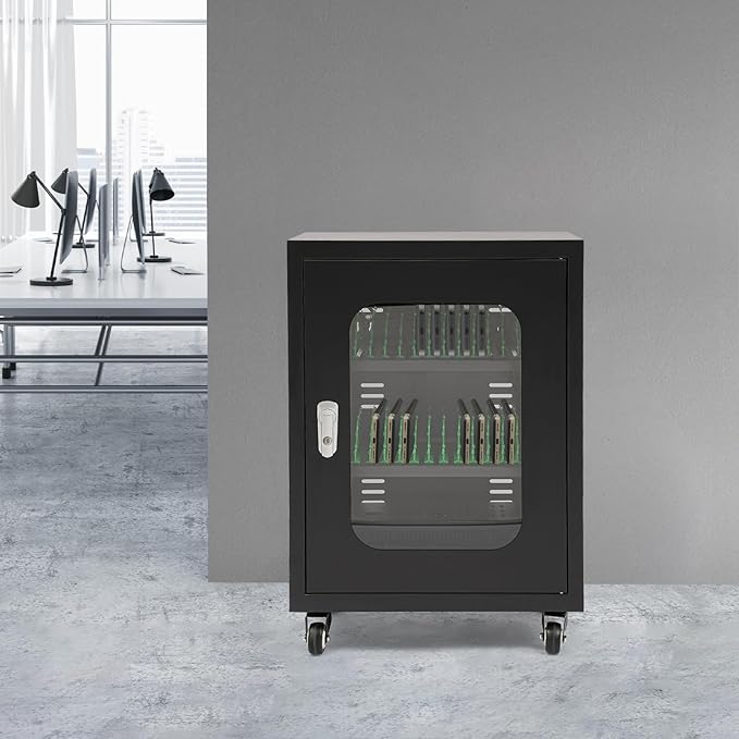 QUEWATSA Cell Phone Charging Station, 30-Device Rechargeable Mobile Phones Charging Cabinet, Locking and Charging Phone Storage Box, Mobile Charging Cart, Lockable Device Charging Locker