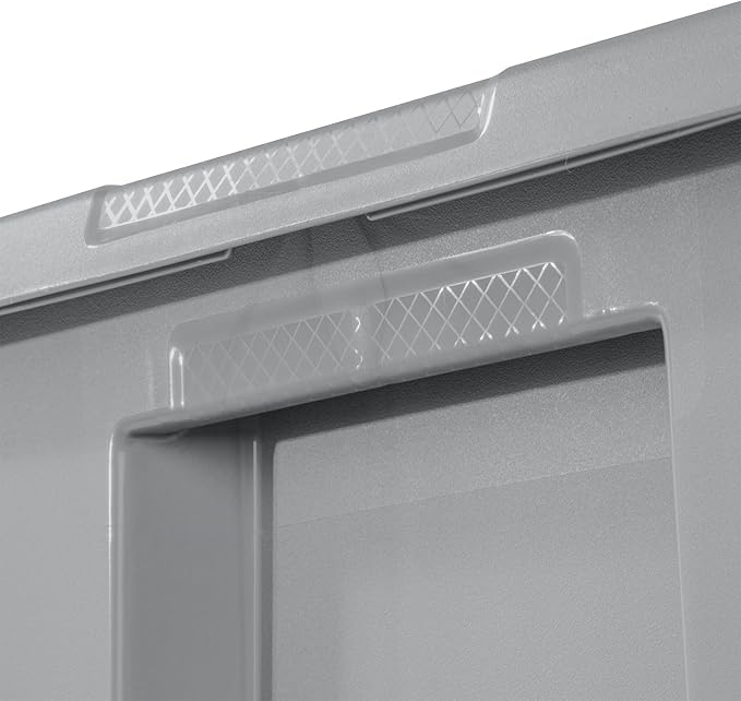 (4 pack) 18 Gallon Plastic Storage Bin with Snap-On Lid, Gray - Durable Stackable Container for Home, Garage & Office Organization