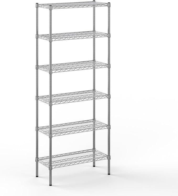 Regal Altair 14" Deep x 30" Wide x 74" Height Wire Shelving Kit | 6-Tier | NSF Commercial Storage Rack Unit