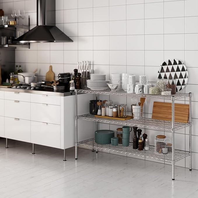 Regal Altair 18" Deep x 54" Wide x 34" Height Wire Shelving Kit | 3-Tier | NSF Commercial Storage Rack Unit
