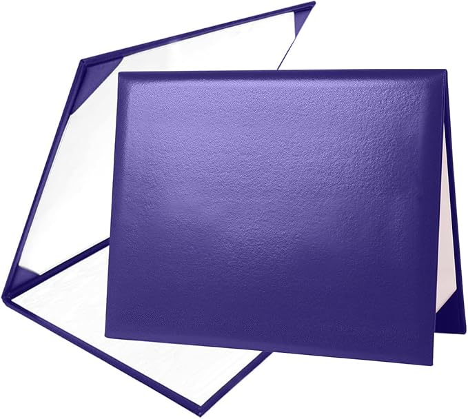 Diploma Cover 8.5” x11” Diploma Holder of Graduation Leatherette Padded Certificate（Tent Style),5-Pack