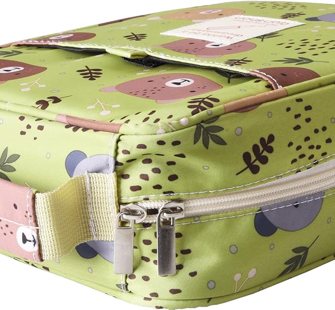 qianshan Pencil Case Holder Slot - Holds 202 Colored Pencils or 136 Gel Pens with Zipper Closure - Large Capacity Pen Organizer for Watercolor Pens or Markers - Perfect for Artist Green Bear