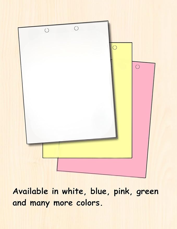 Limited Papers(TM) Writing and Copy Paper, Variation of Colors 8.5" x 11", 5 Hole Top-Punched, 20 Pound Text, 500 Sheets Per Ream. (5000, Cherry)