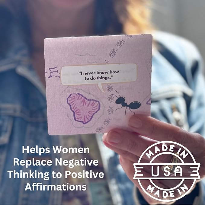 Redirect for Women Cards – Turn Automatic Negative Thinking (Ants) to Positive Affirmations to Improve Healing, Self-Esteem & Decrease Depression, Anxiety, Stop Intrusive Thoughts
